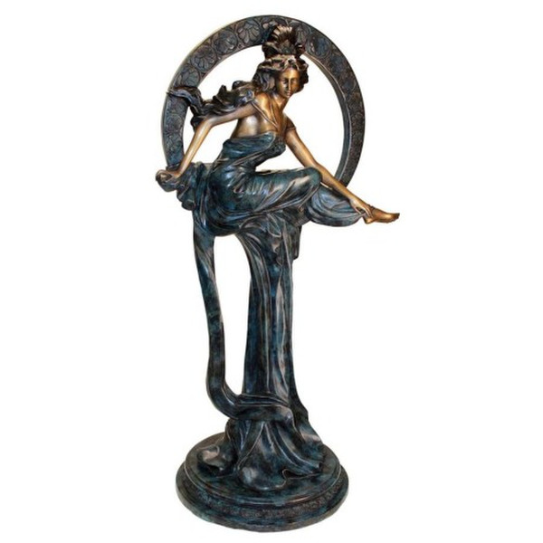 Alphonse Muchas Maiden of the Arts Cast Bronze Garden Statue
